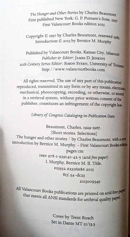 The Hunger and Other Stories by Charles Beaumont
