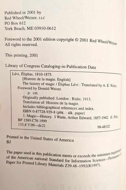 The History of Magic by Èliphas Lèvi