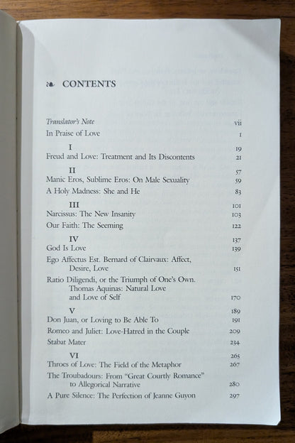 Tales of Love by Julia Kristeva translated by Leon S. Roudiez