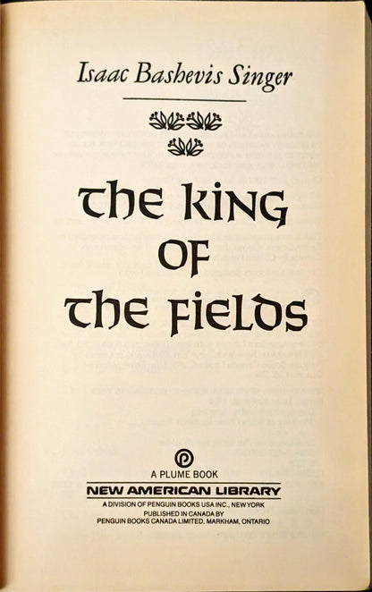 The King of The Fields by Isaac Bashevis Singer