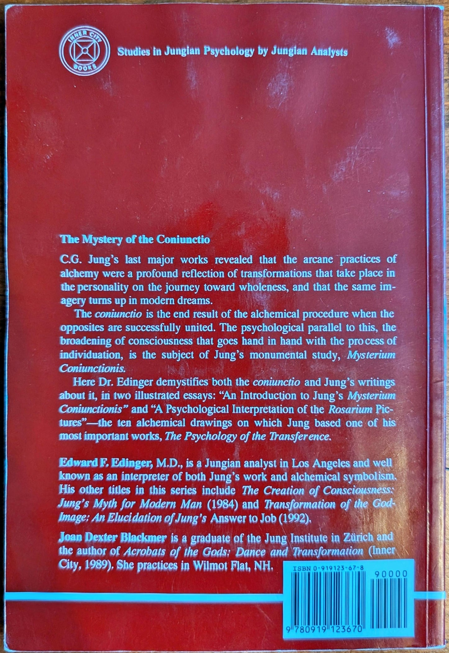 The Mystery of The Conjunctio: Alchemical Image of Individuation by Edward F. Edinger
