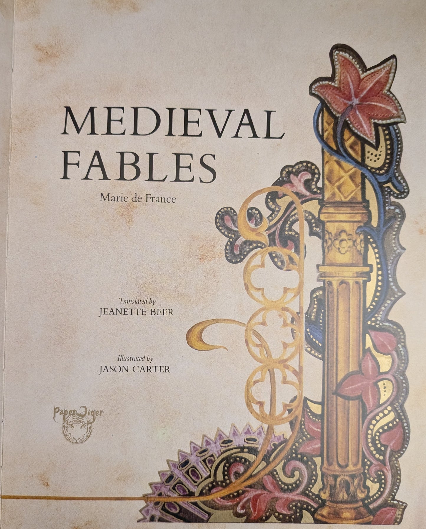 Medieval Fables by Marie de France translated by Jeanette Beer (illus. Jason Carter)