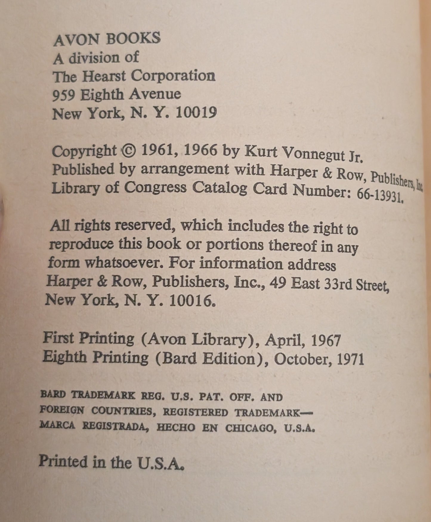 Mother Night by Kurt Vonnegut, Jr.