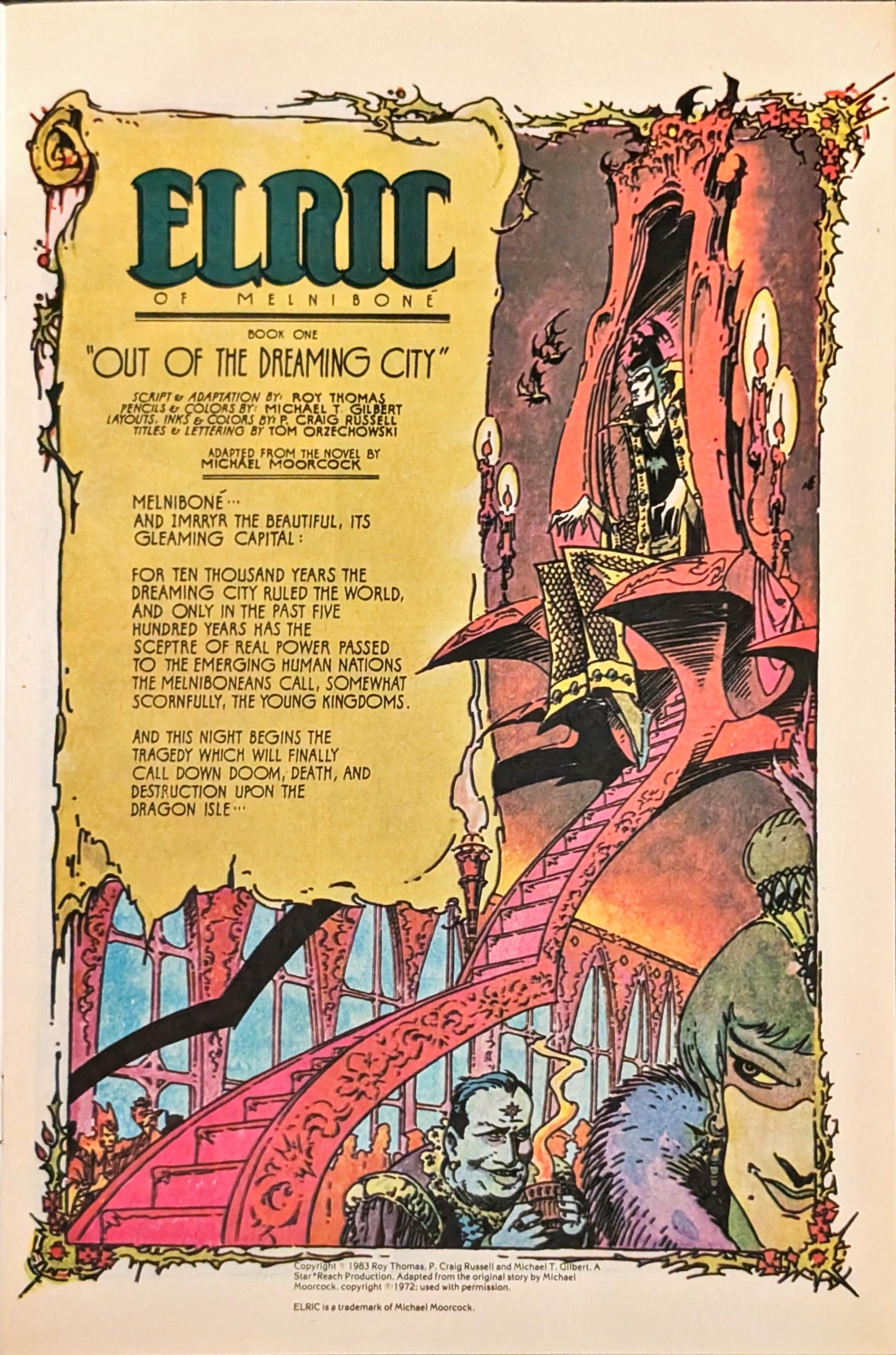 Michael Moorcock's Elric of Melnibonè Book 1: Out of the Dreaming City by Roy Thomas, P. Craig Russell, Micheal T. Gilbert