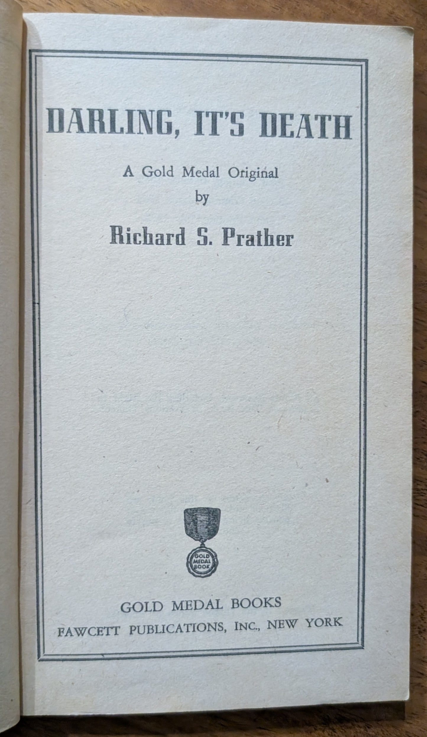Darling It's Death by Richard S. Prather