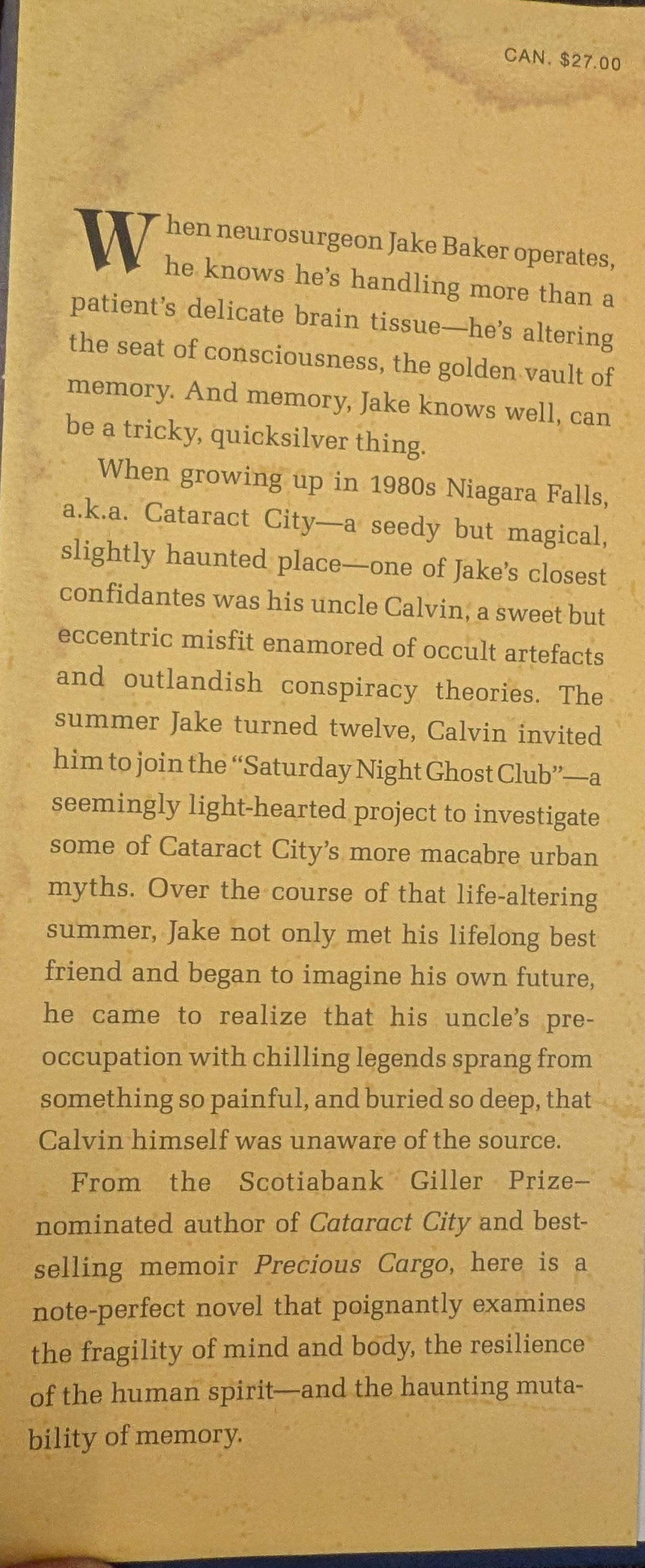 The Saturday Night Ghost Club by Craig Davidson