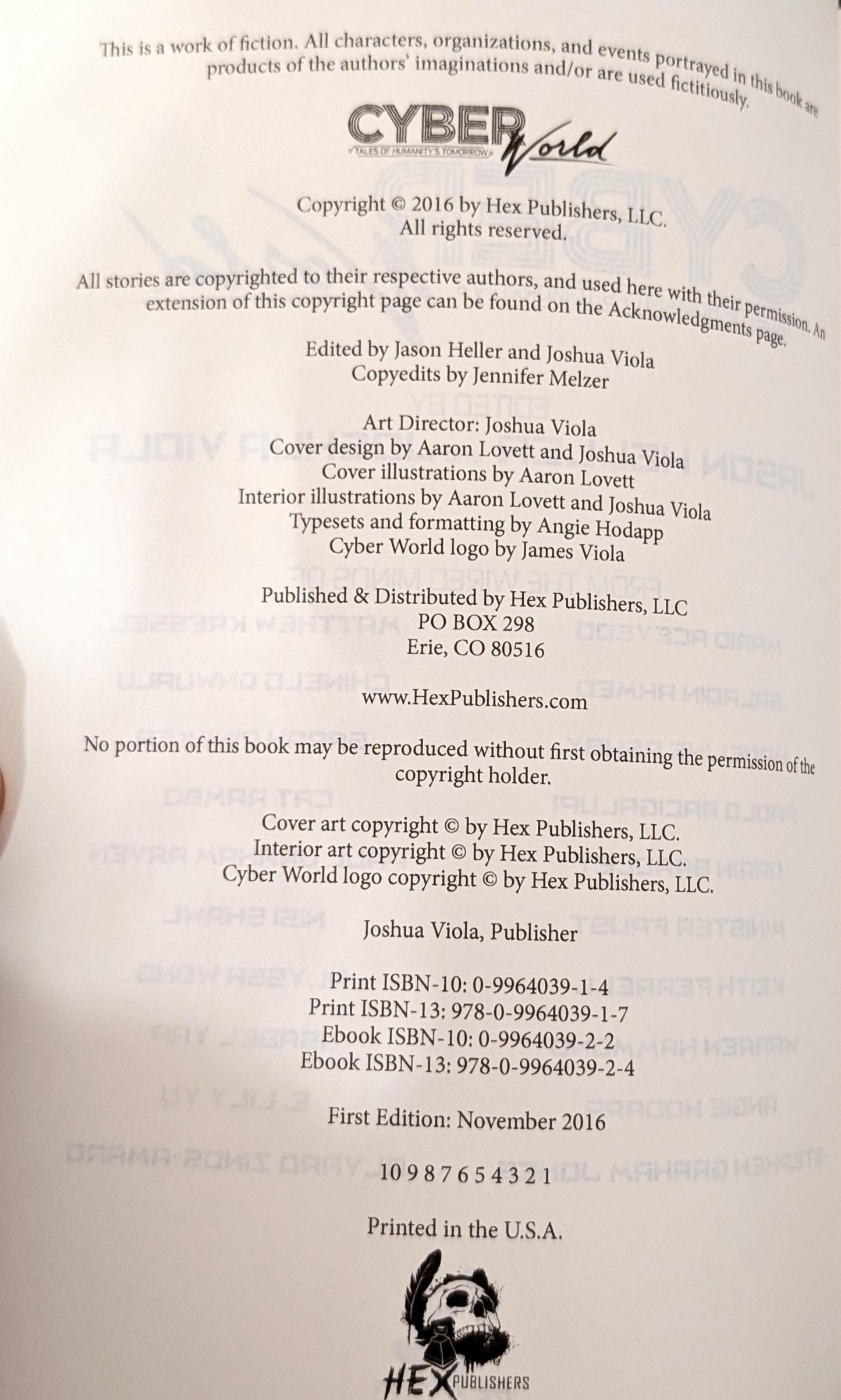 Cyber World: Tales of Humanity's Tomorrow edited by Josh Heller and Joshua Viola
