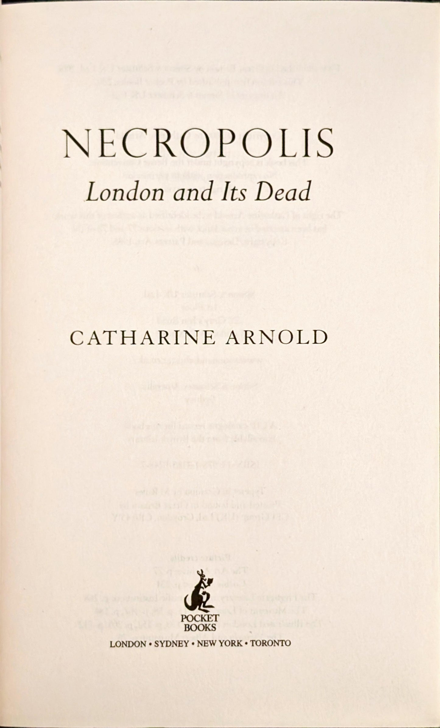 Necropolis: London and It's Dead by Catharine Arnold