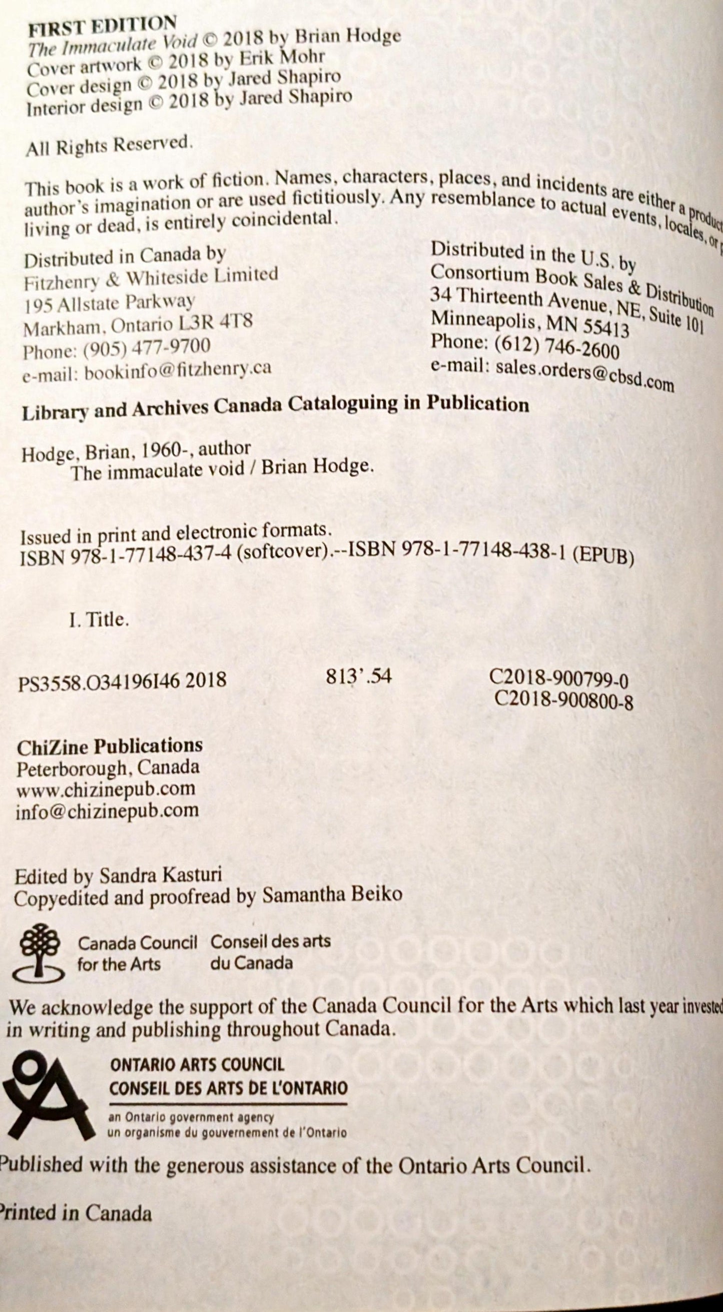 The Immaculate Void by Brian Hodge