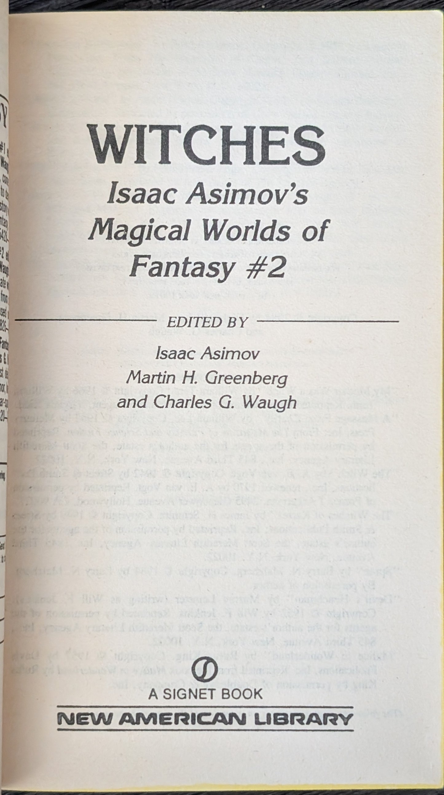Witches from Magical Worlds of Fantasy (#2) edited by Isaac Asimov, Martin H. Greenberg and Charles G. Waugh