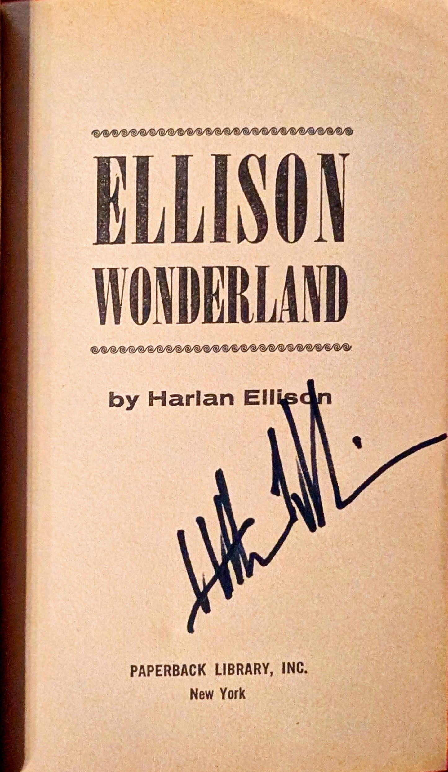 Ellison Wonderland by Harlan Ellison (Signed)