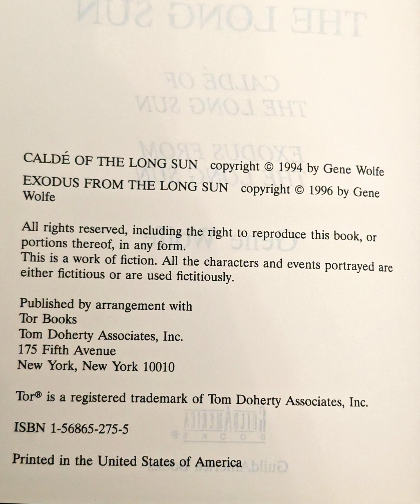Epiphany of The Long Sun by Gene Wolfe