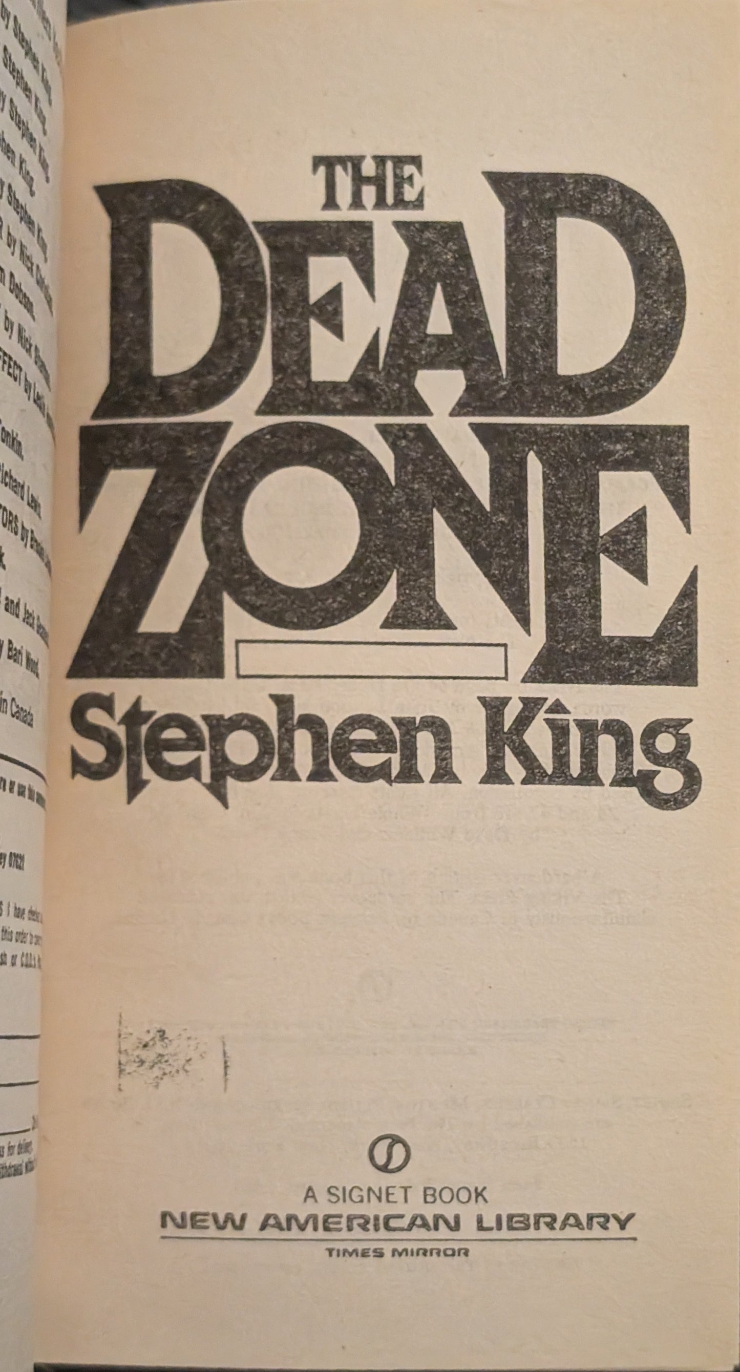 The Dead Zone by Stephen King