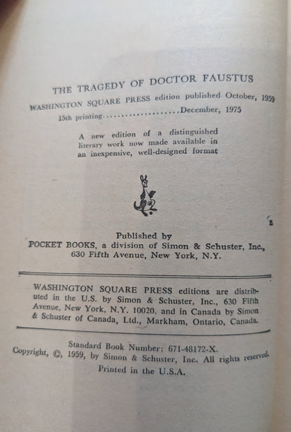 The Tragedy of Doctor Faustus by Christopher Marlowe