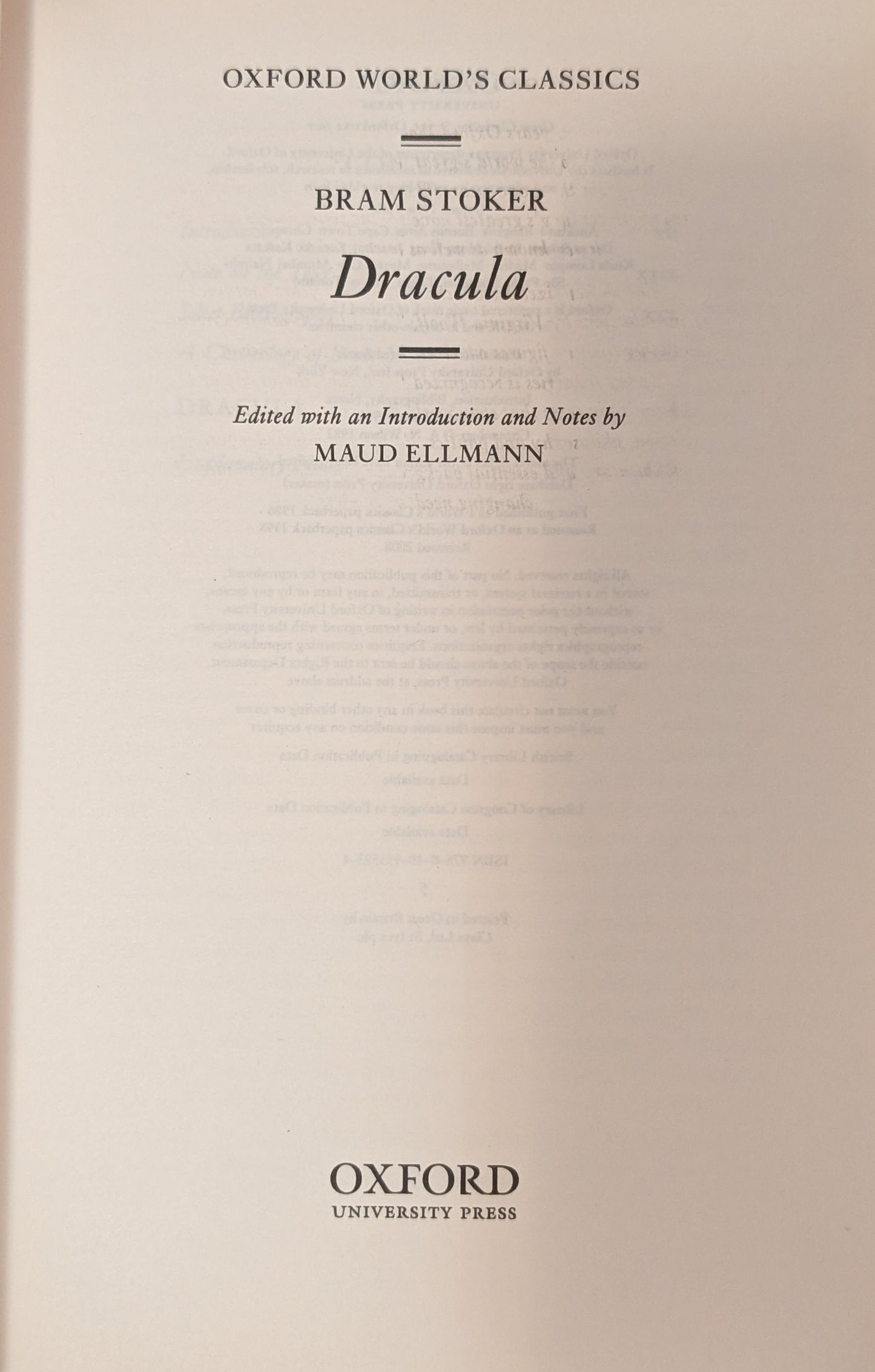 Dracula by Bram Stoker