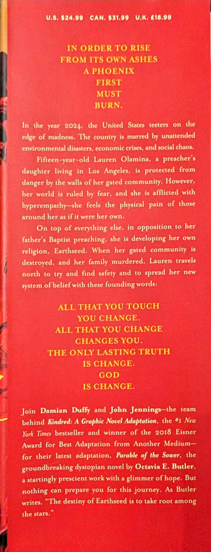 Parable of the Sower by Octavia E. Bulter Graphic Novel adaptation by Damian Duffy and John Jennings