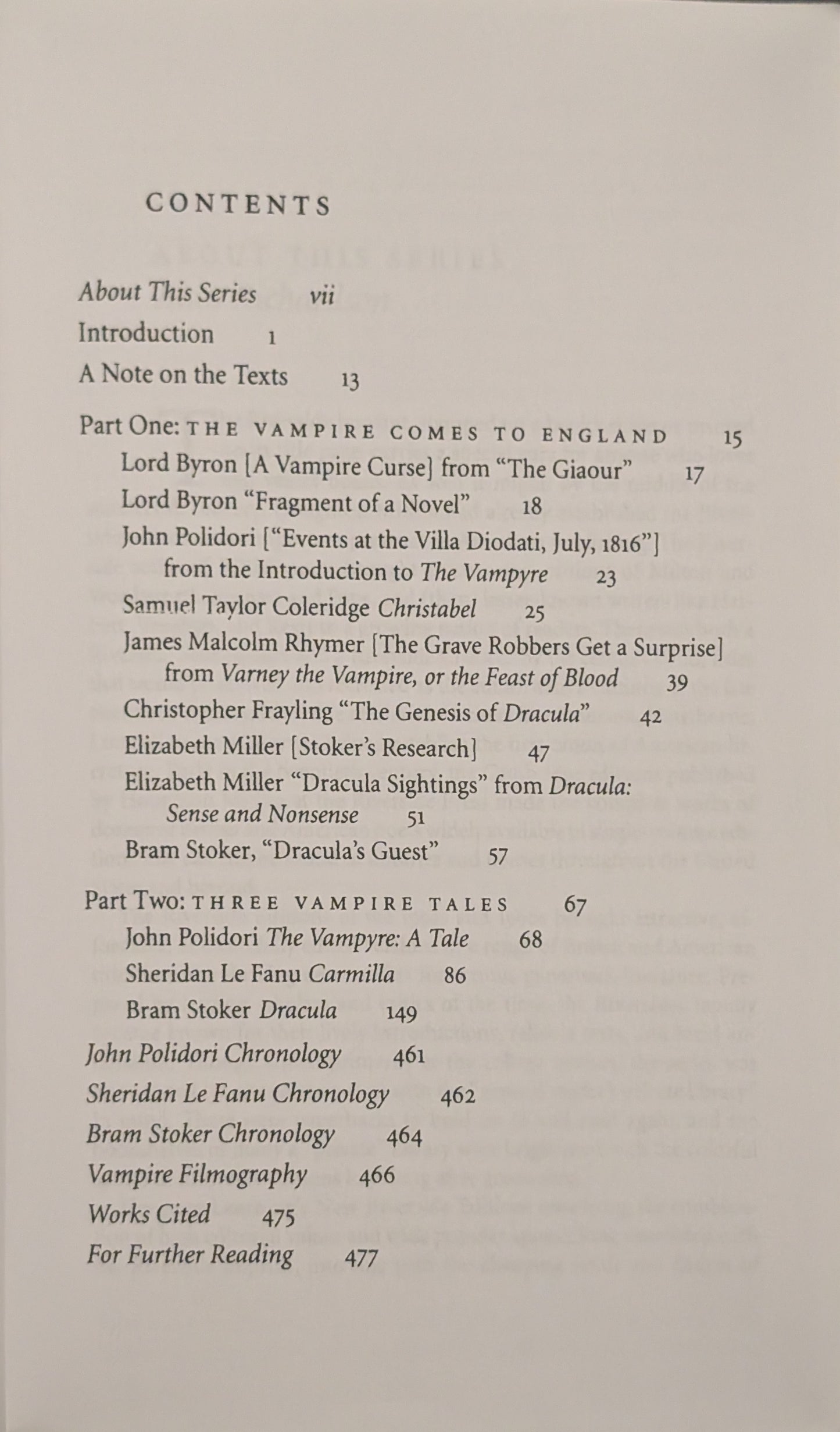 Three Vampire Tales: Dracula (Stoker), Camilla (Le Fanu) and The Vampyre (Polidori) edited by Anne Williams