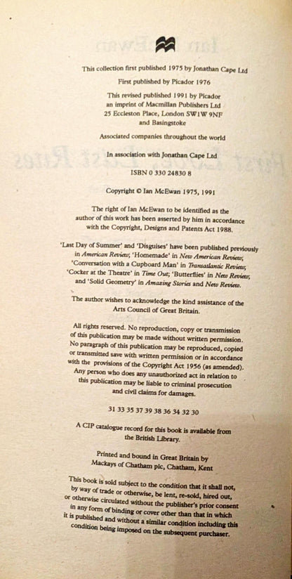 First Love, Last Rites by Ian McEwan