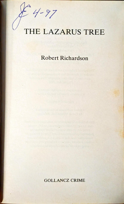 The Lazarus Tree by Robert Richardson
