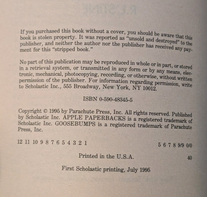 The Horror at Camp Jellyjam (Goosebumps # 33) by R.L Stine