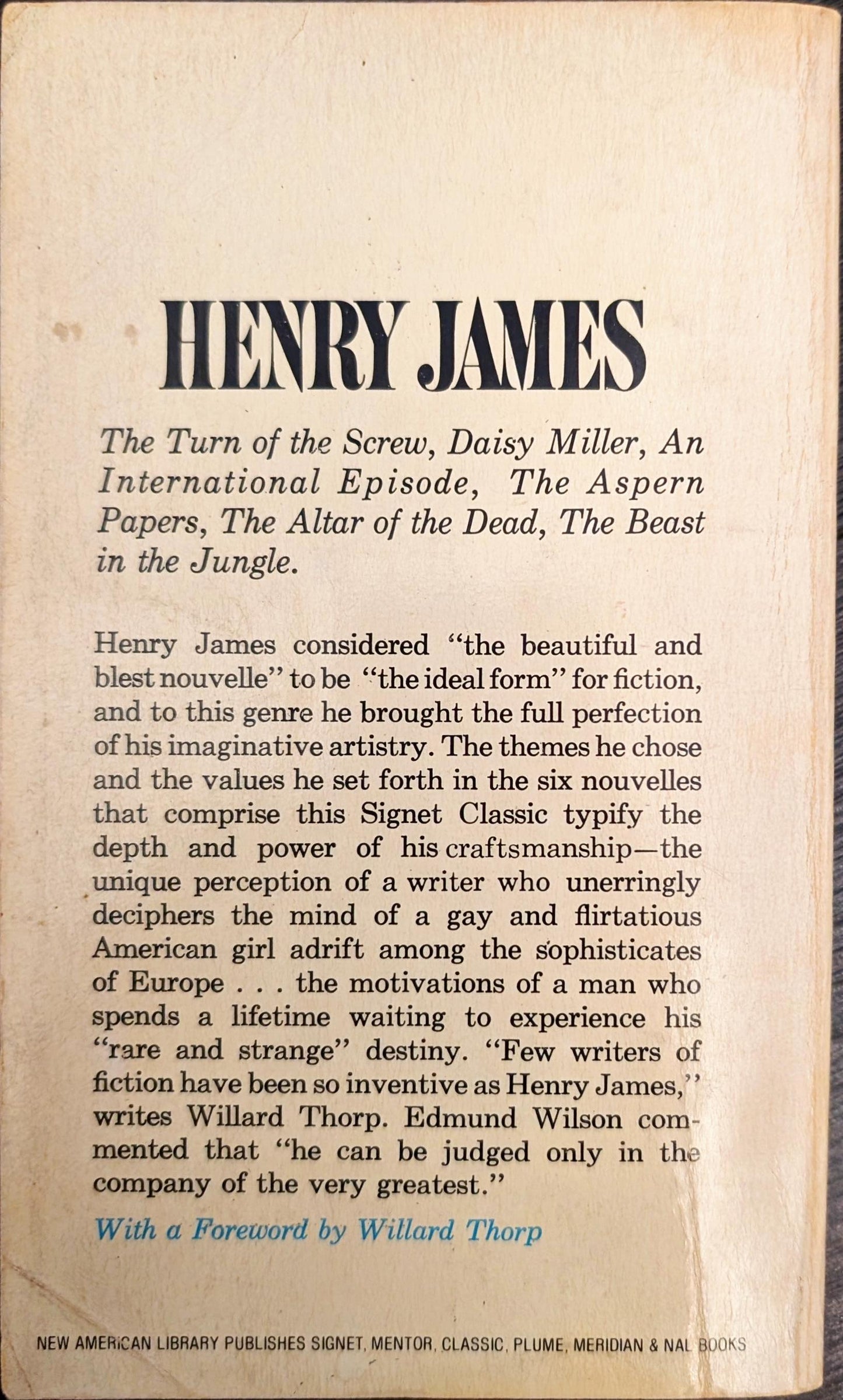 The Turn of the Screw and Other Short Novels by Henry James
