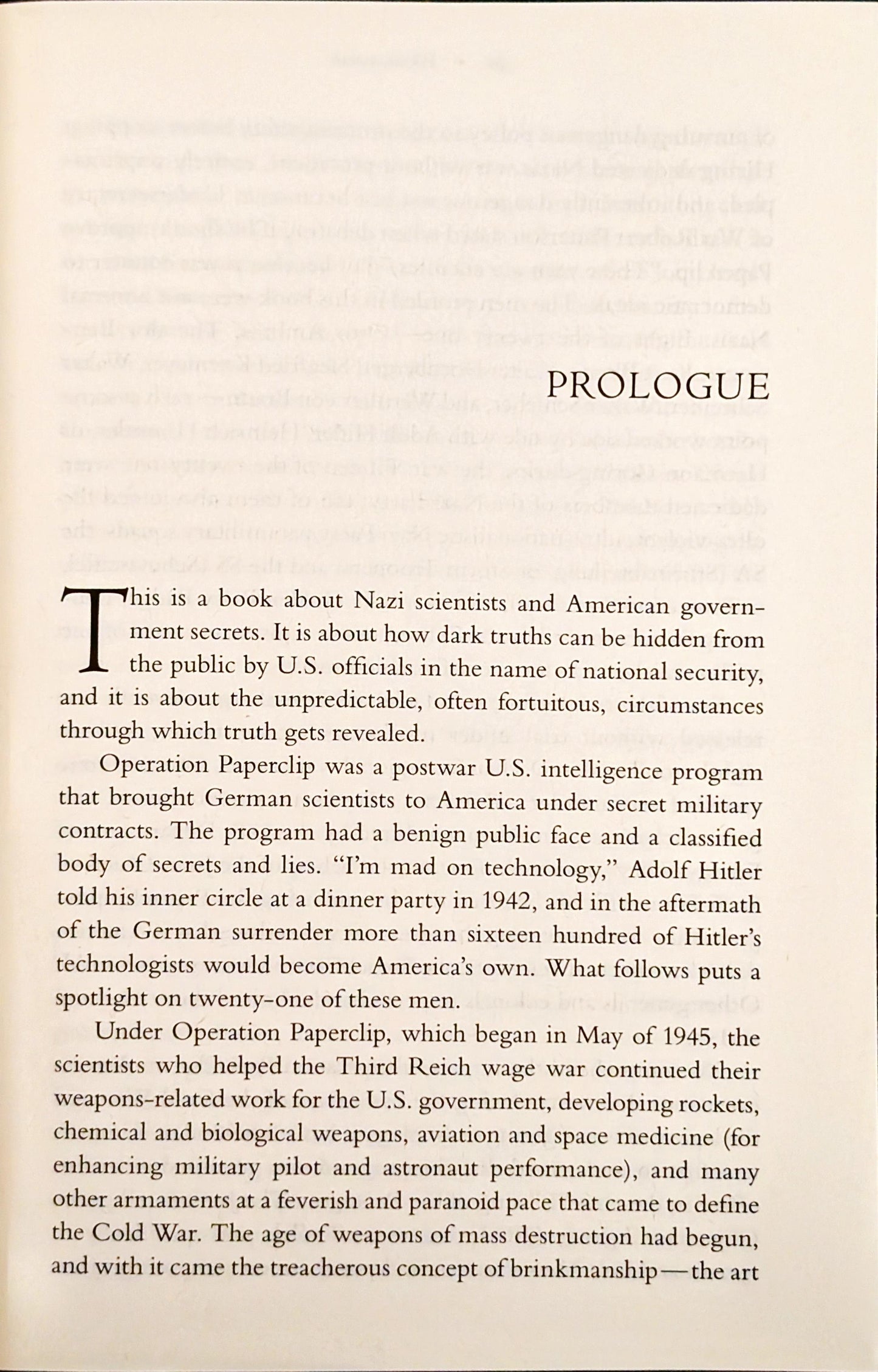 Operation Paperclip: The Secret Intelligence Program That Brought Nazi Scientists to America