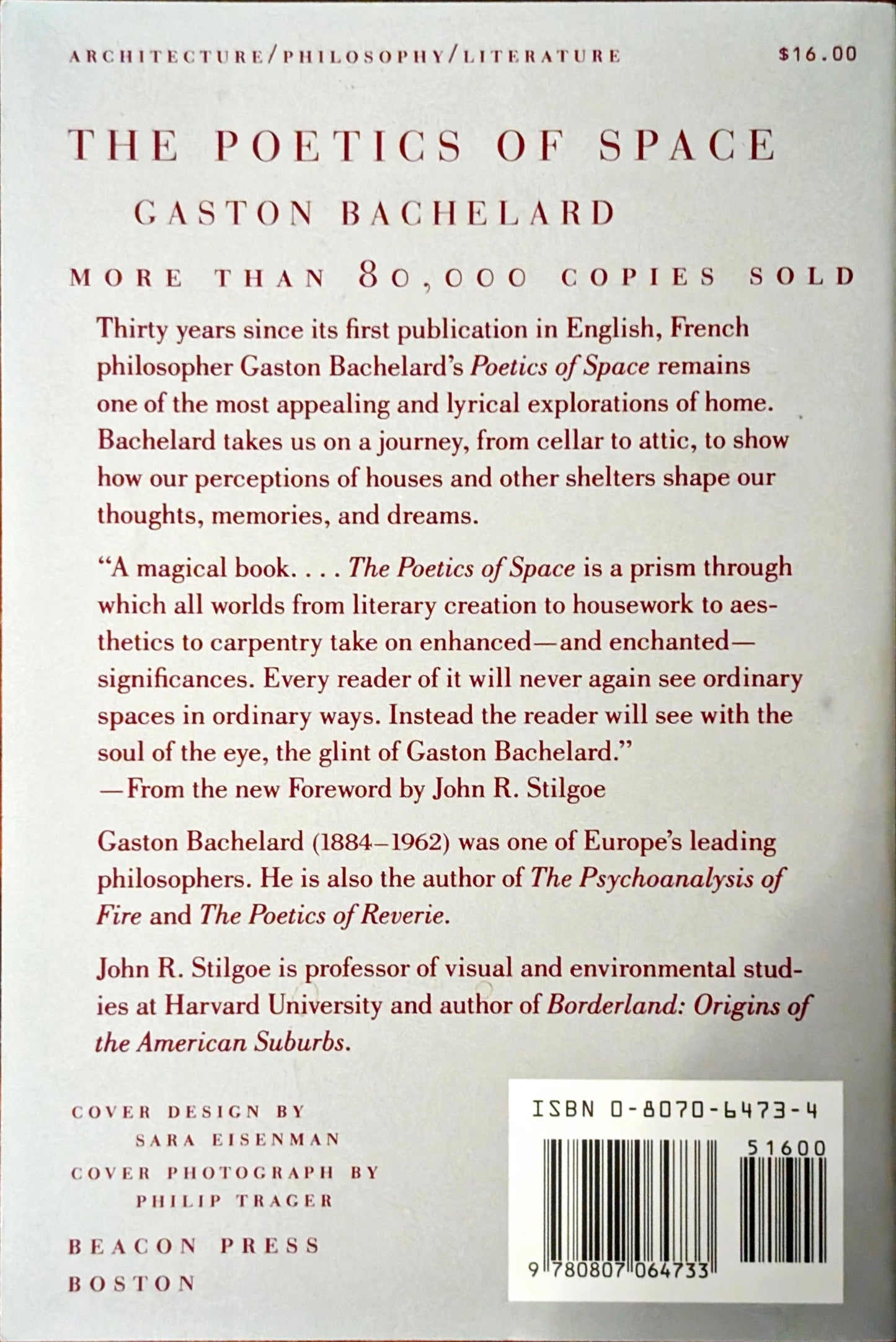 The Poetics of Space by Gaston Bachelard