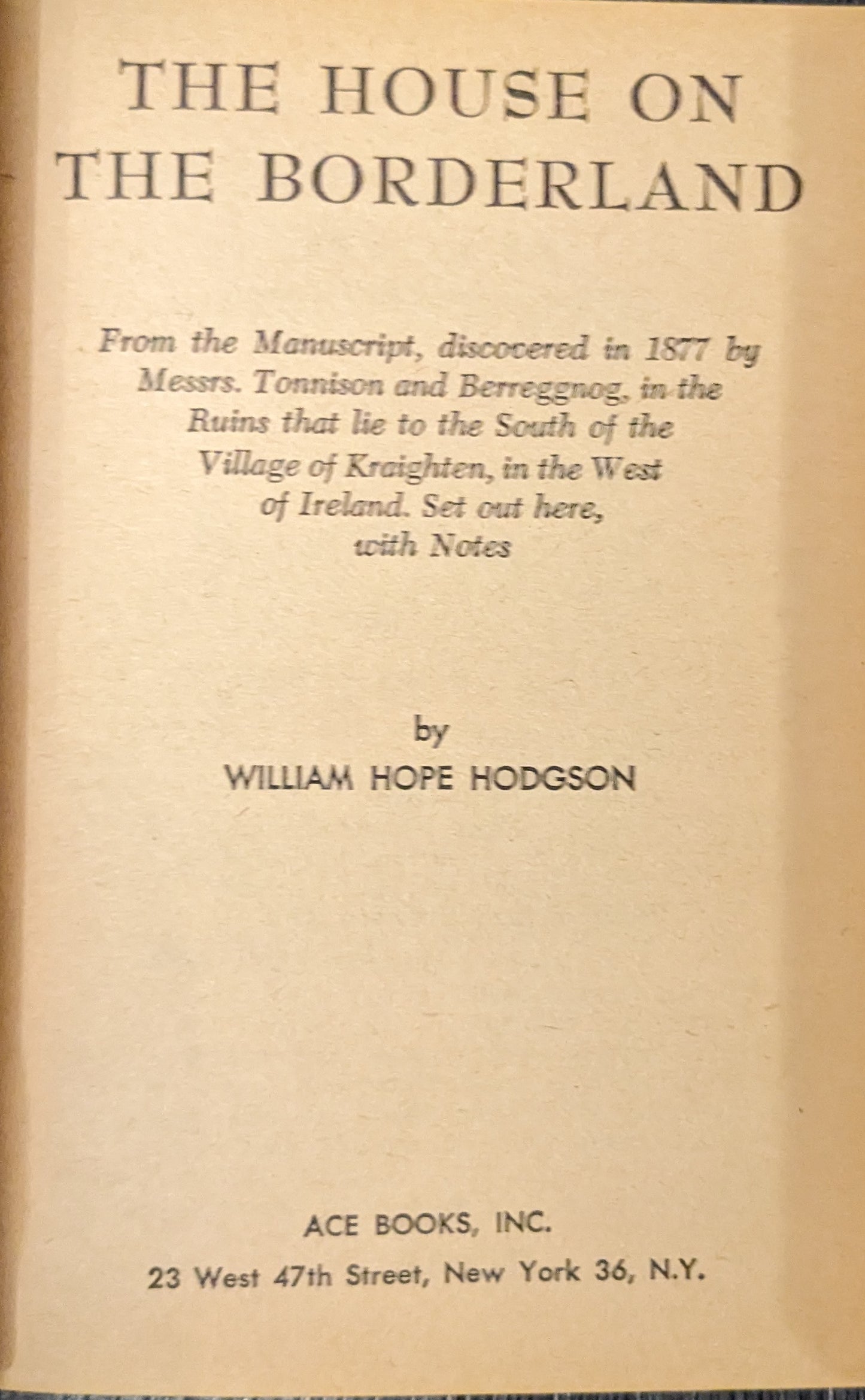 The House on the Borderland by William Hope Hodgson