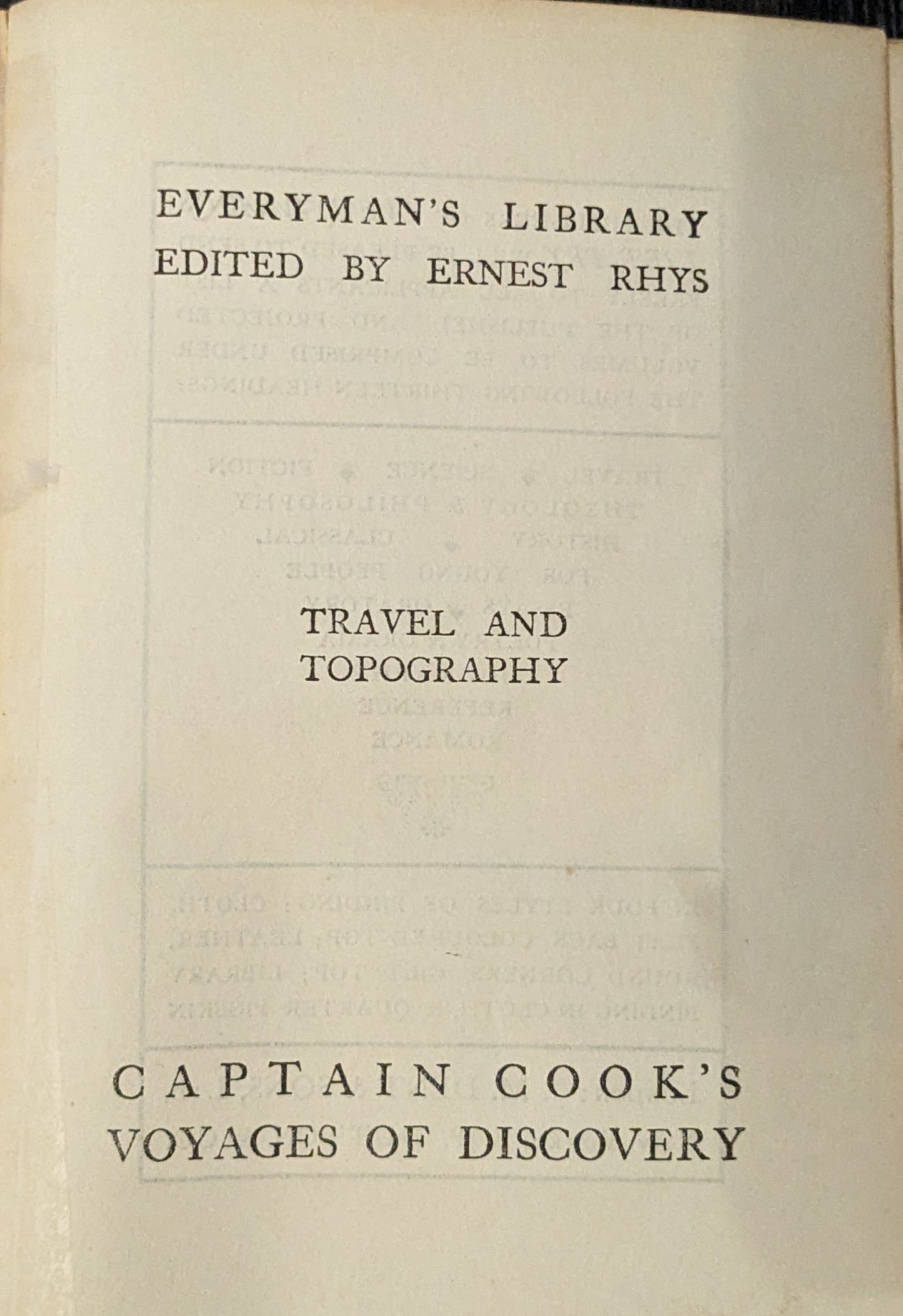 Captain Cook's Voyages of Discovery Travel and Topography