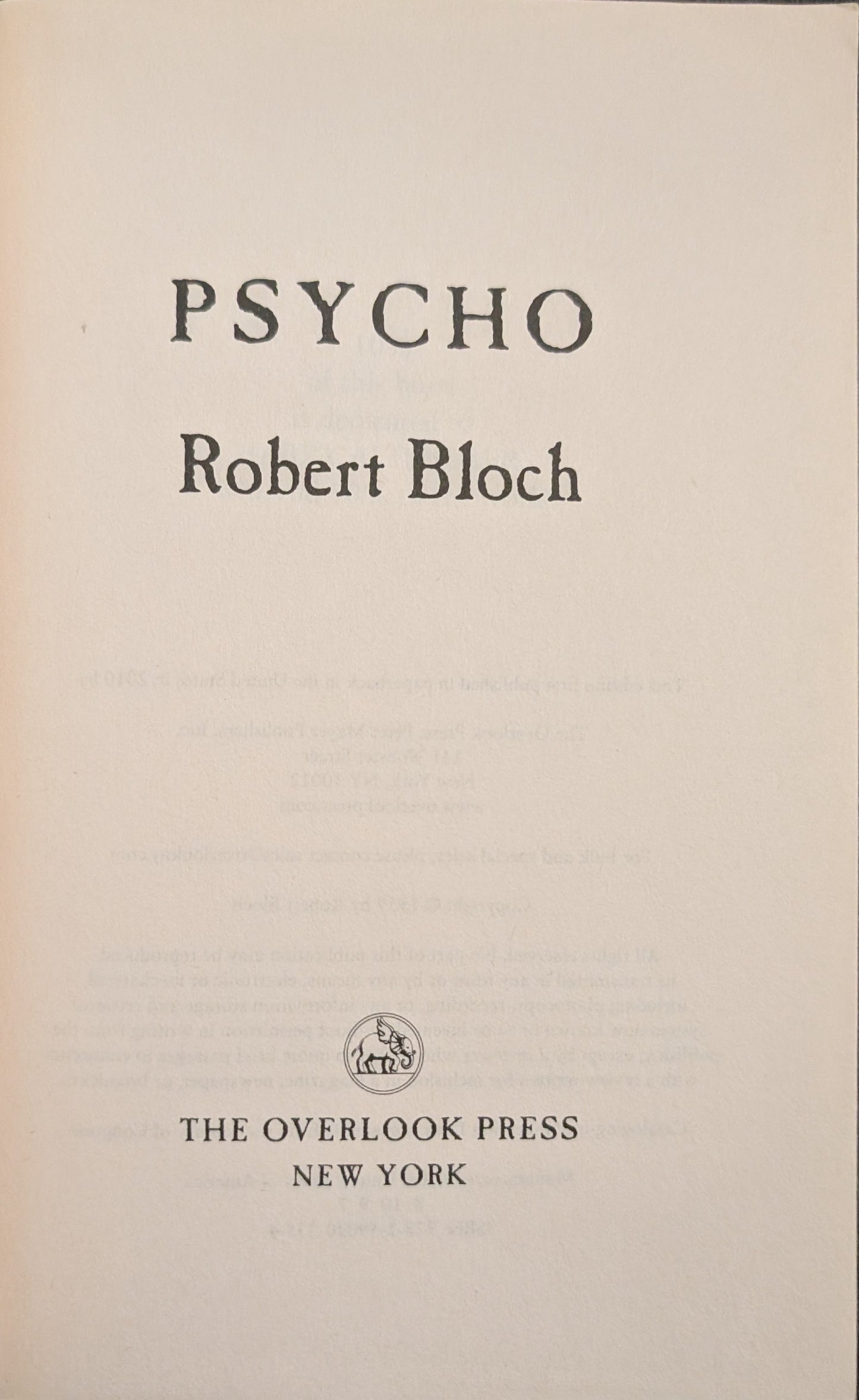 Psycho by Robert Bloch