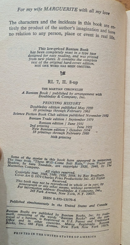 The Martian Chronicles by Ray Bradbury