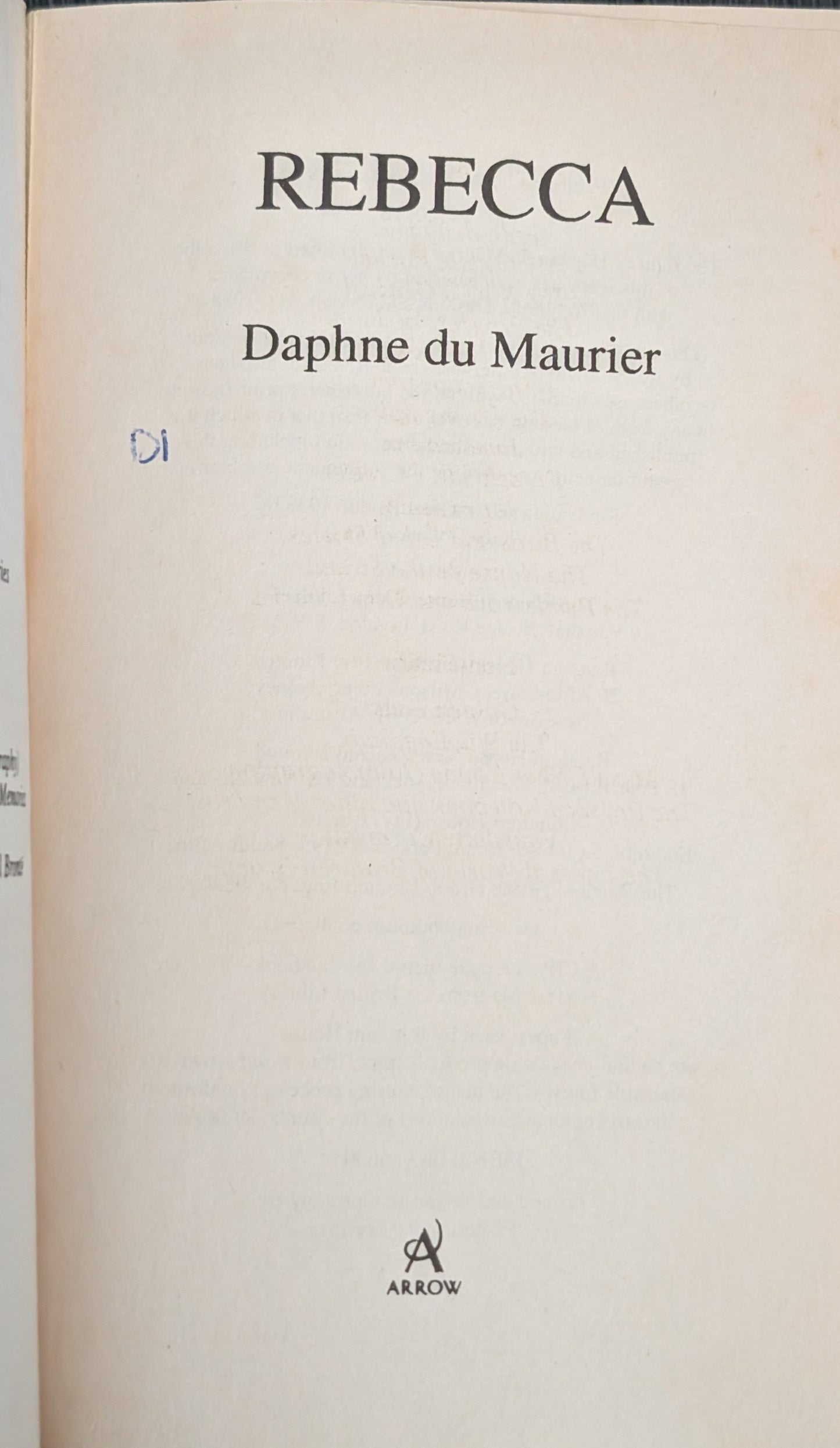 Rebecca by Daphne du Maurier