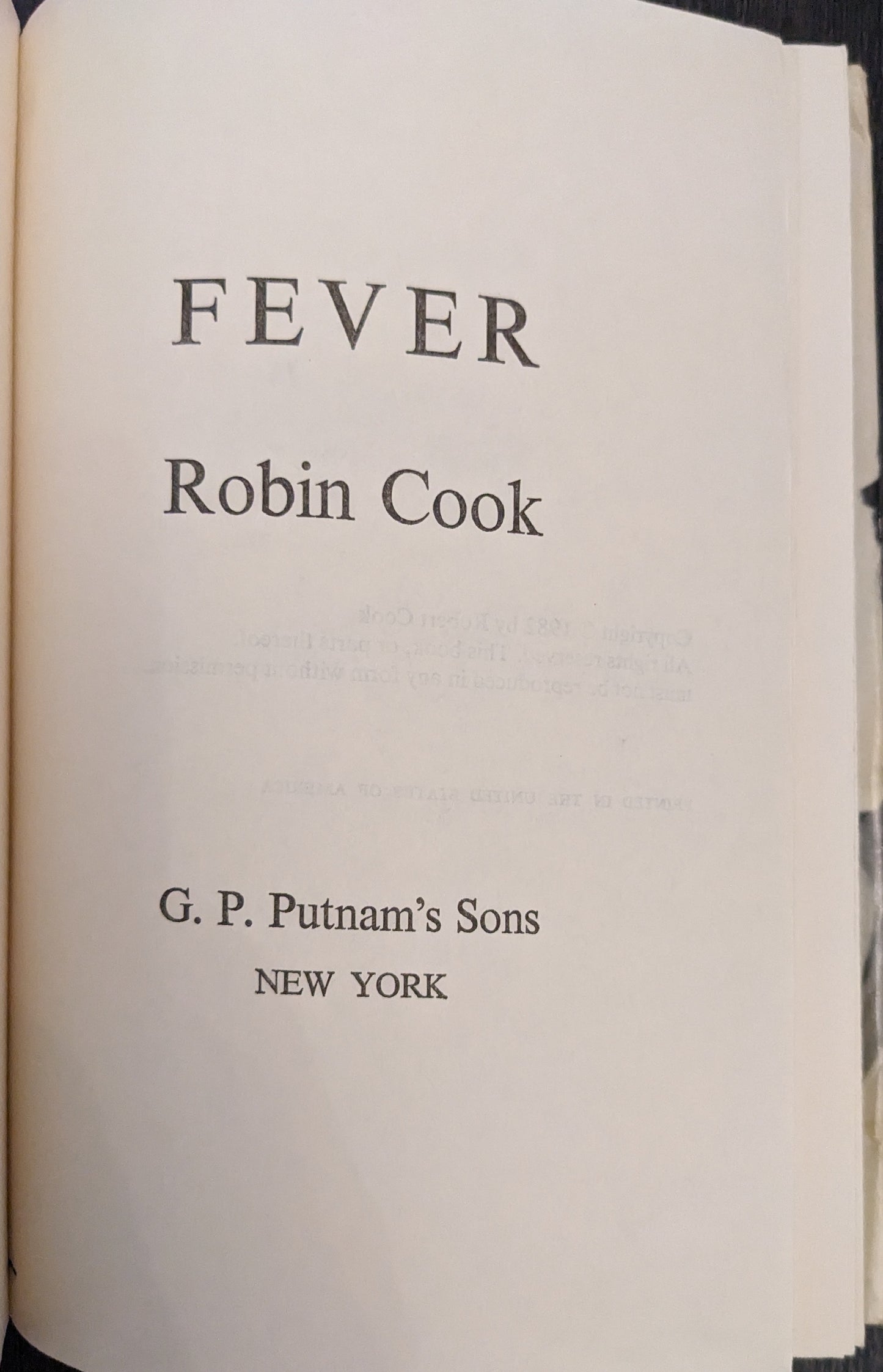 Fever by Robin Cook