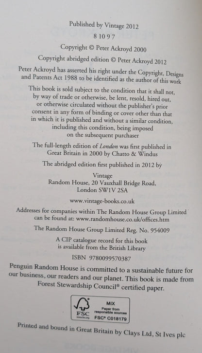 London by Peter Ackroyd