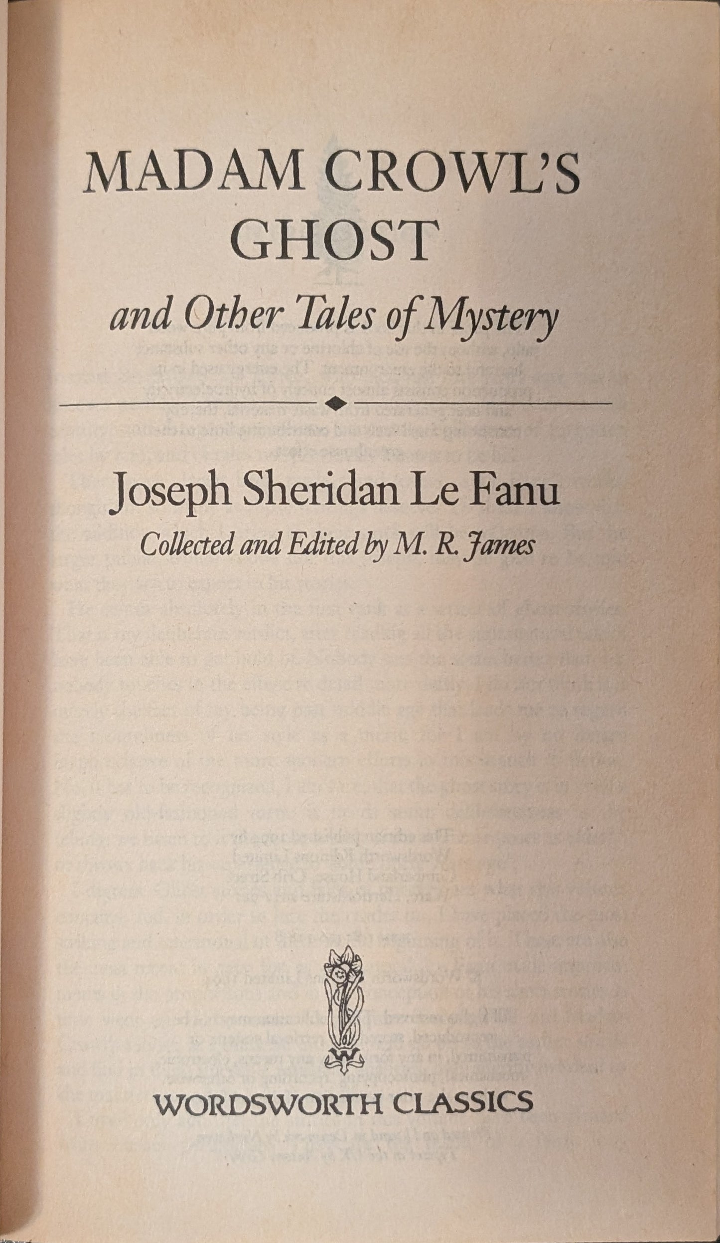 Madam Crowl's Ghost and Other Stories by Sheridan Le Fanu