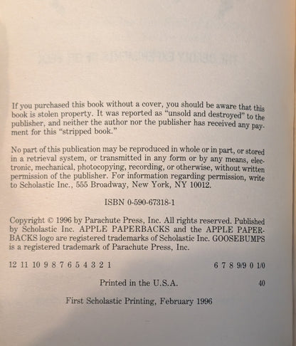 The Deadly Experiments of Dr. Eeek (Reader Beware #4) by R.L Stine