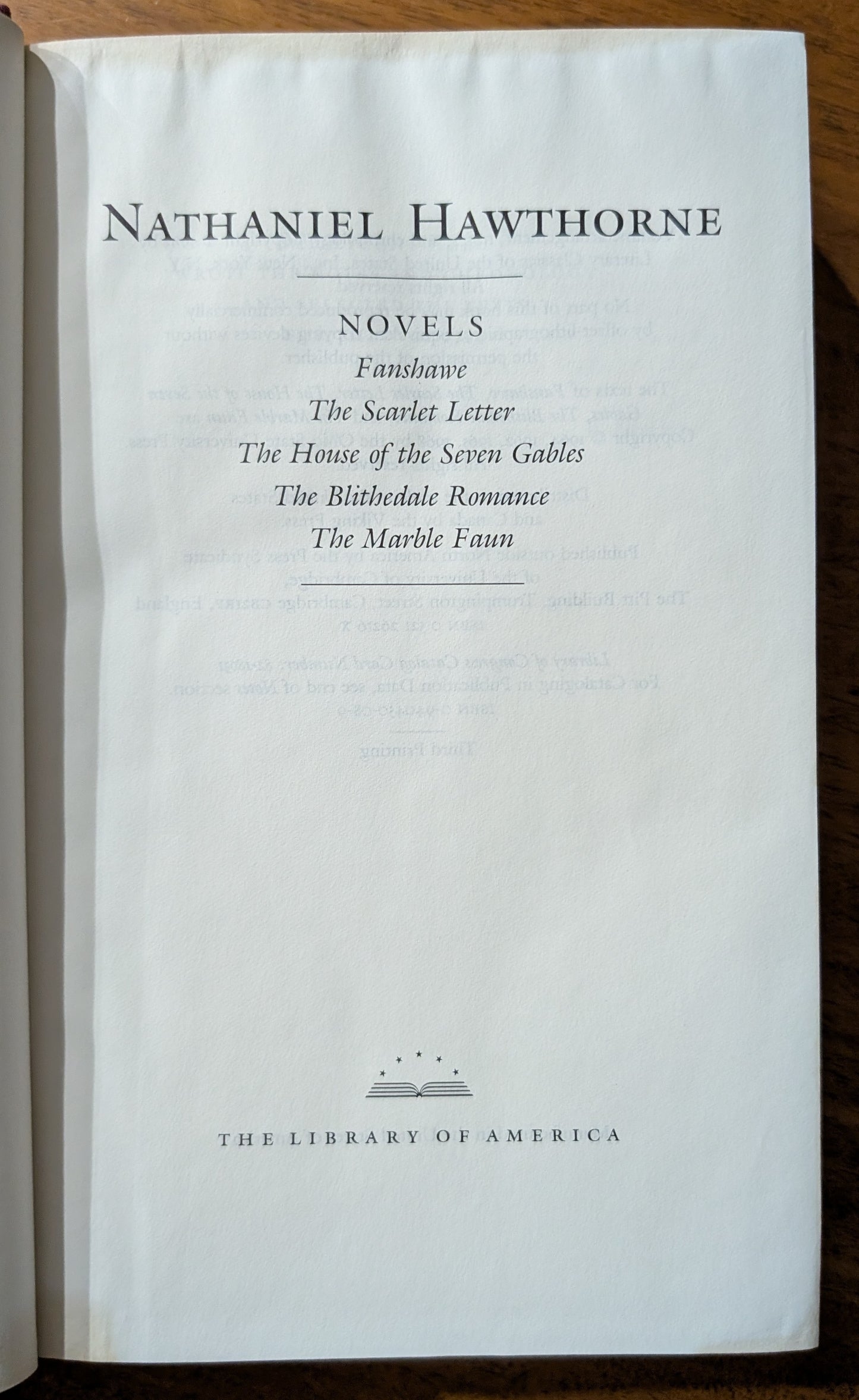 Nathaniel Hawthorne: Novels