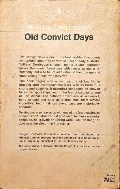 Old Convict Days by William Derrincourt edited by Louis Becke