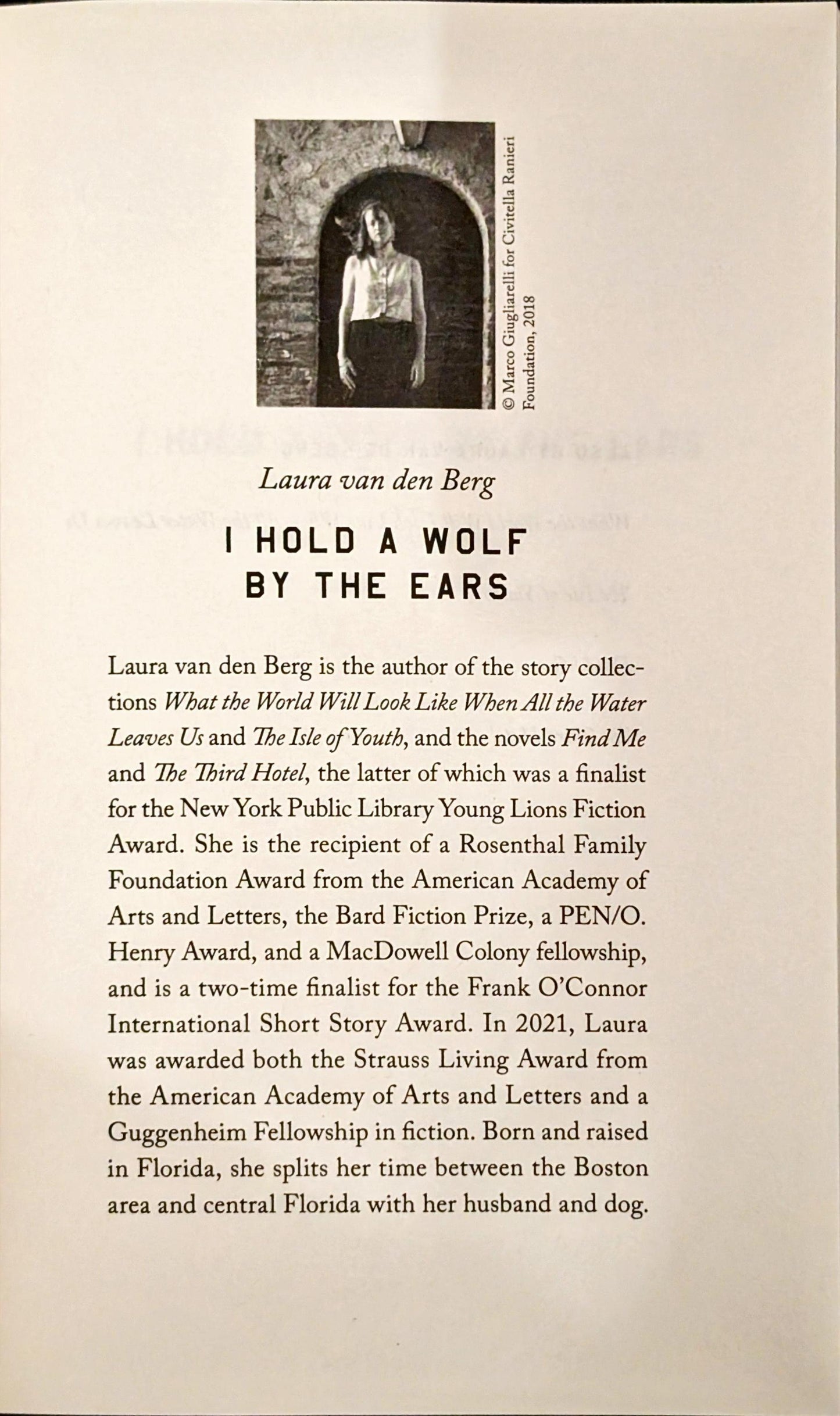 I Hold a Wolf by the Ears by Laura Van Den Berg