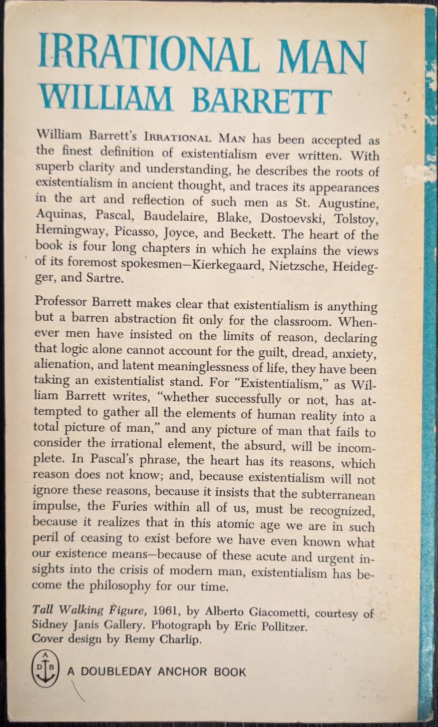 Irrational Man: A Study in Existential Philosophy by William Barrett