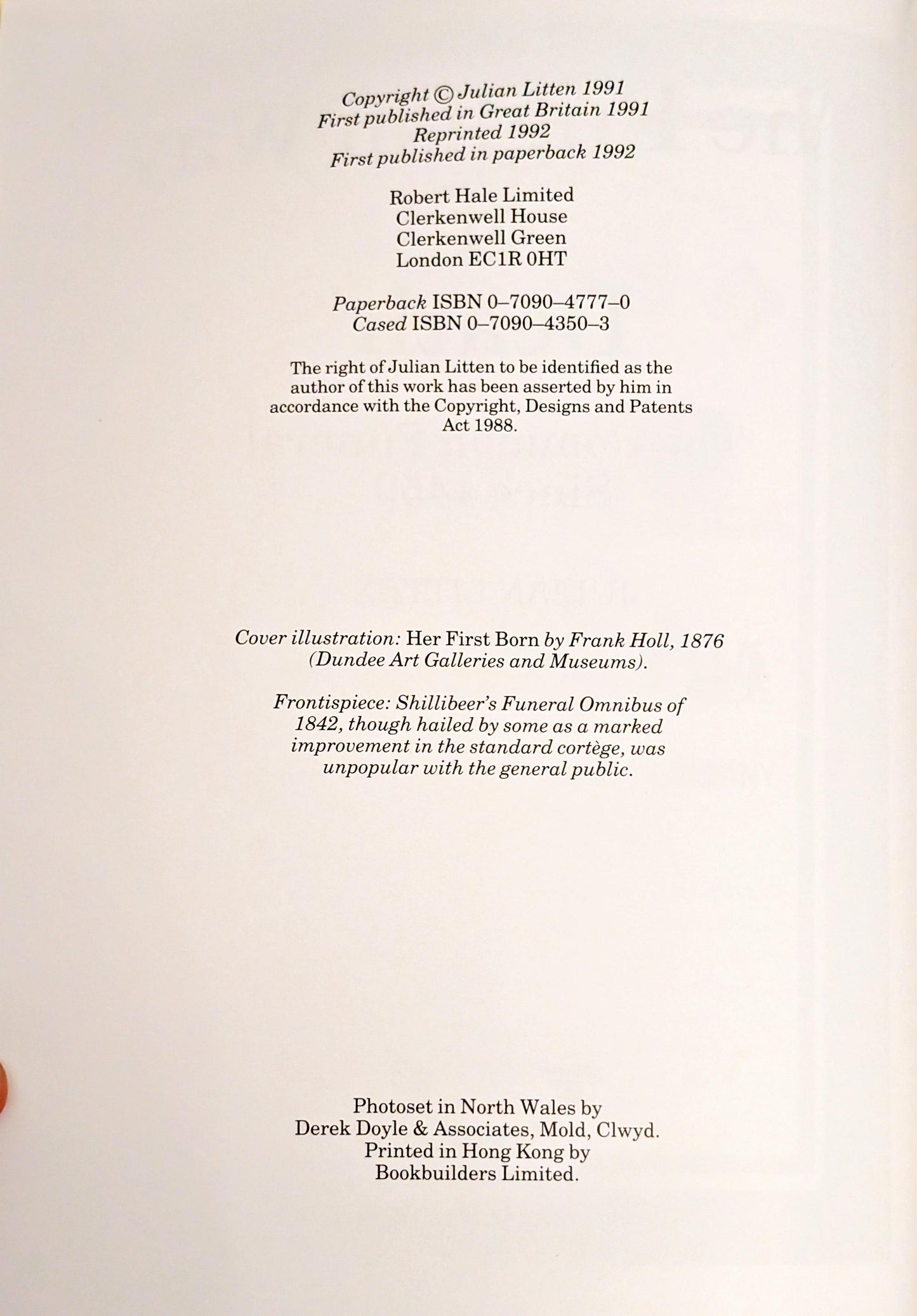 The English Way of Death: The Common Funeral Since 1450 by Julian Litten