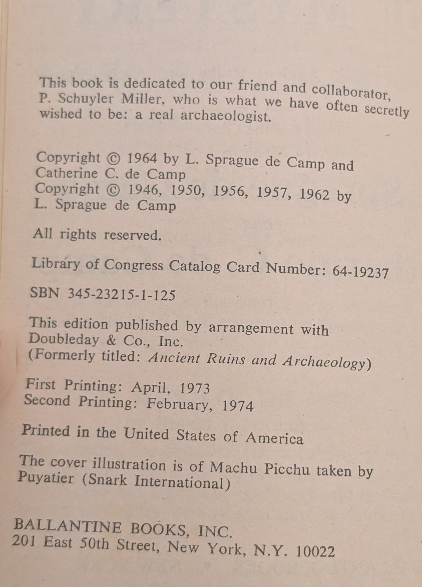 Citadels of Mystery by L.Sprague de Camp and Catherine C. de Camp