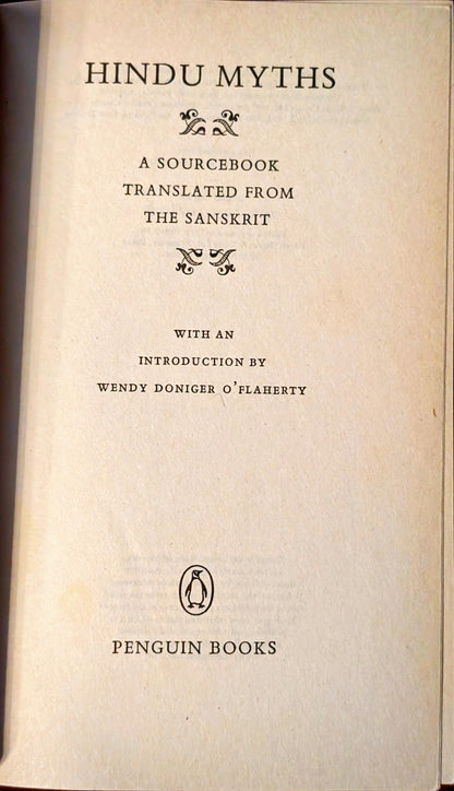 Hindu Myths: A Sourcebook translated from the Sanskrit