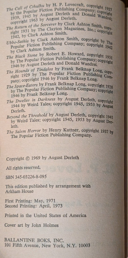 Tales of The Cthulhu Mythos: Volume 1 by H.P. Lovecraft and Others