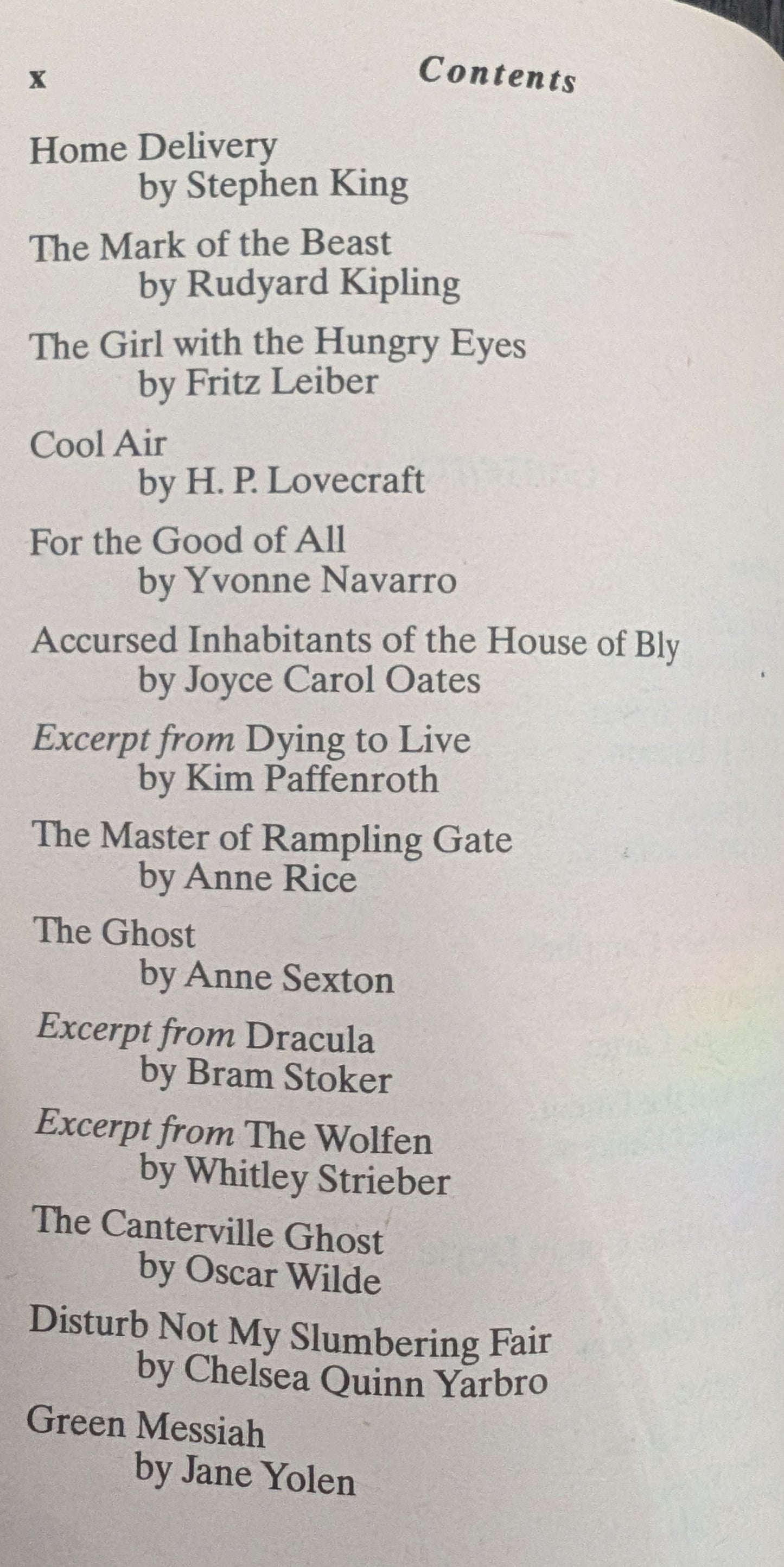 Vampires, Zombies, Werewolves, and Ghosts edited by Barbara H. Solomon and Eileen Panetta