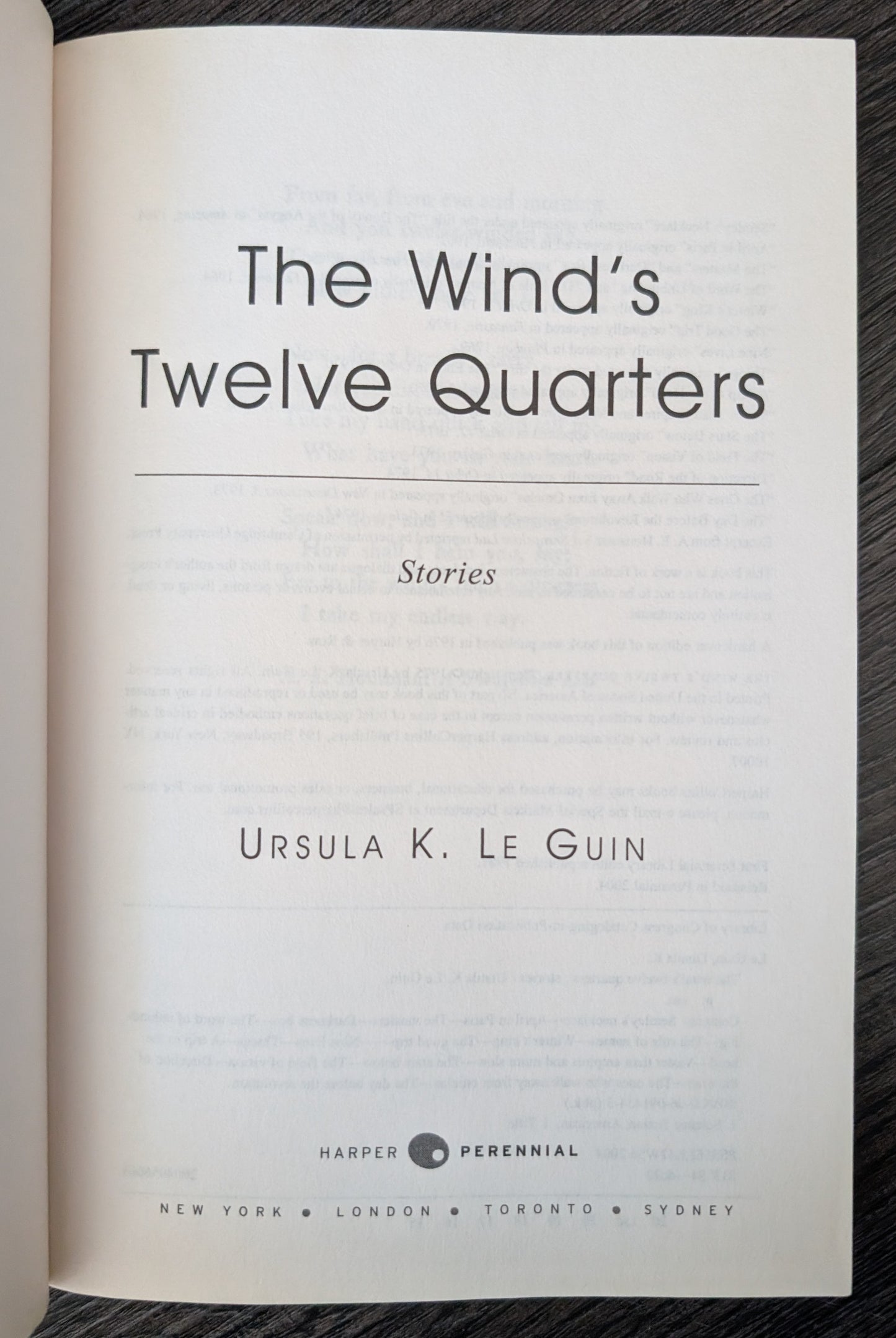 The Wind's Twelve Quarters by Ursula K. Le Guin