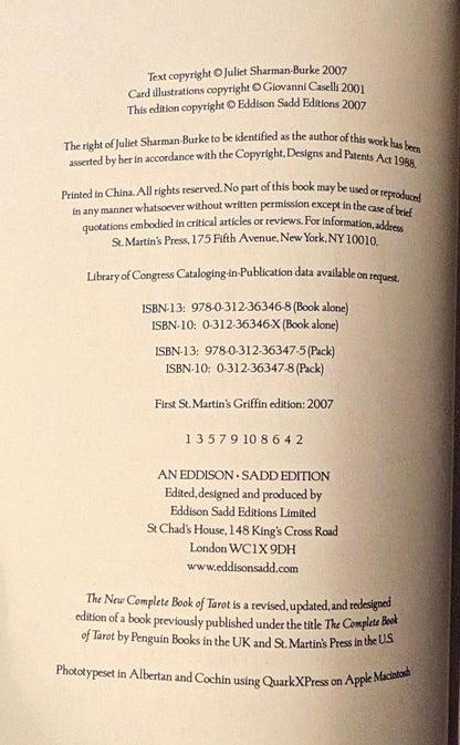 The New Complete Book of Tarot by Juliet Sharman-Burke