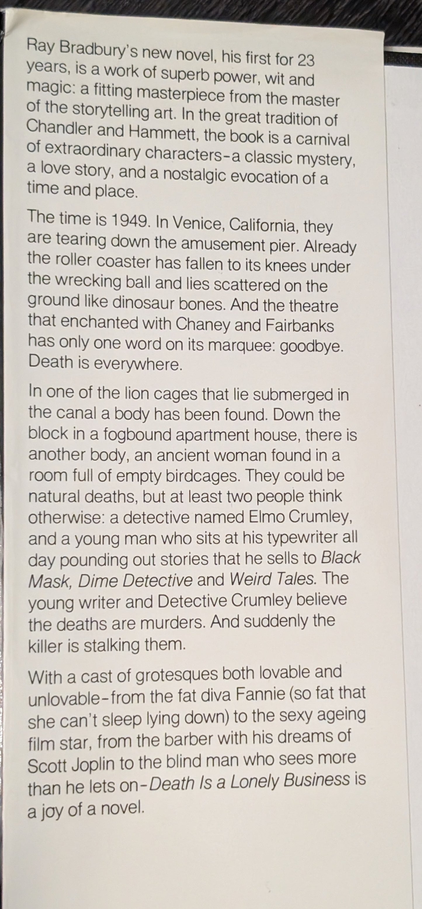 Death is a Lonely Business by Ray Bradbury