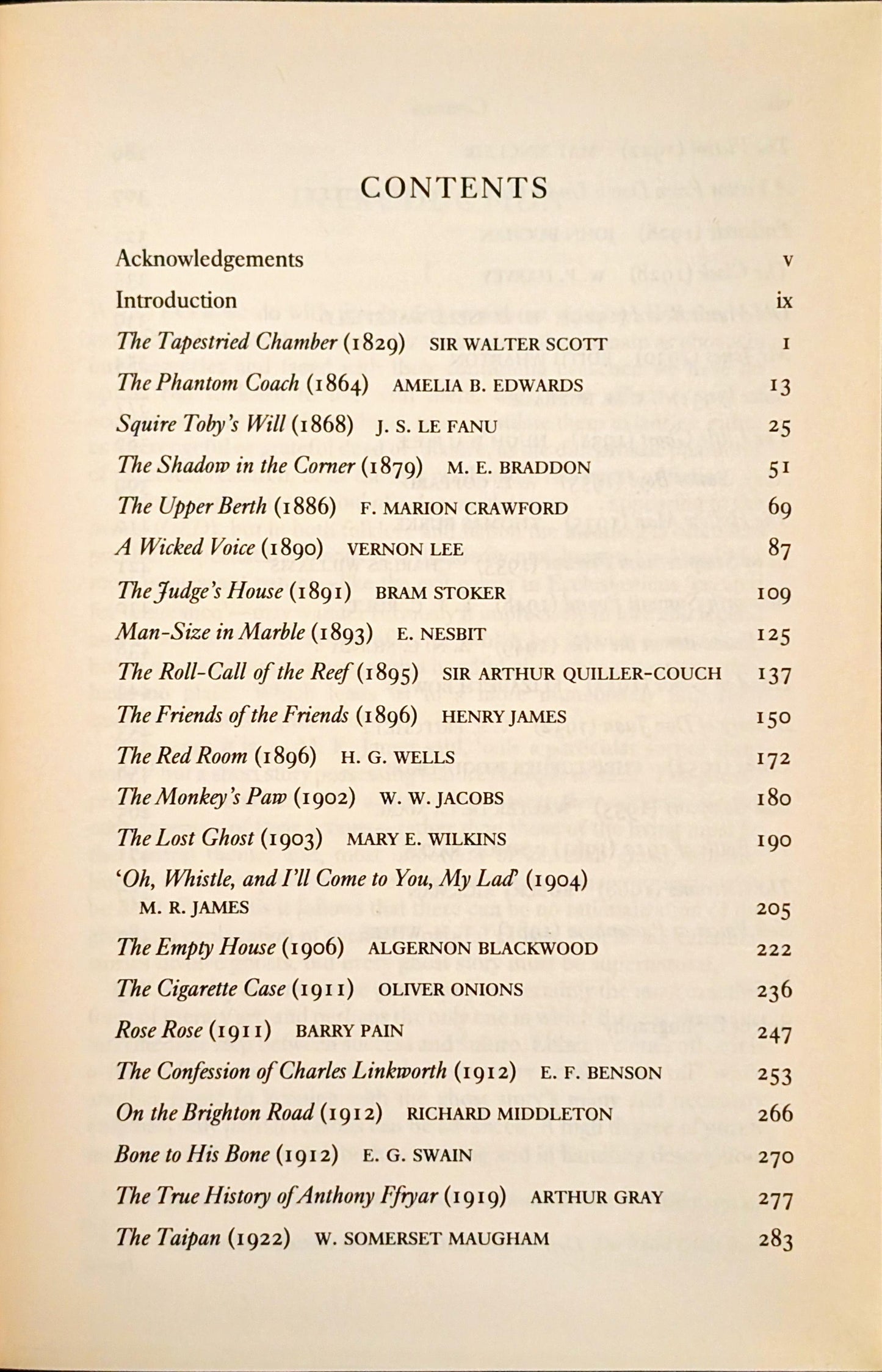 The Oxford Book of English Ghost Stories chosen by Michael Cox