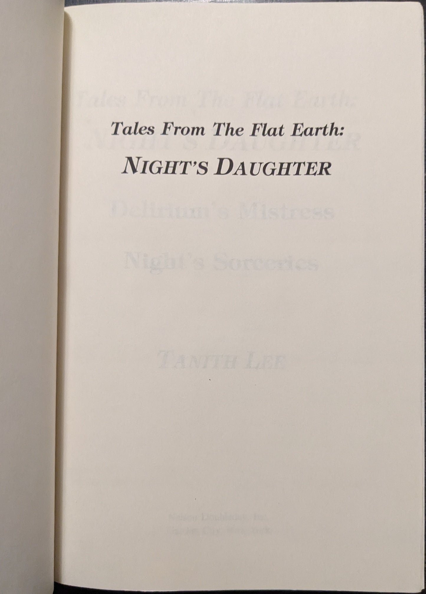 Tales from the Flat Earth: Nights Daughter by Tanith Lee